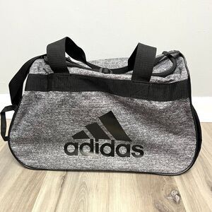 Adidas Gray and‎ Black Logo Athletic Duffel Gym Bag